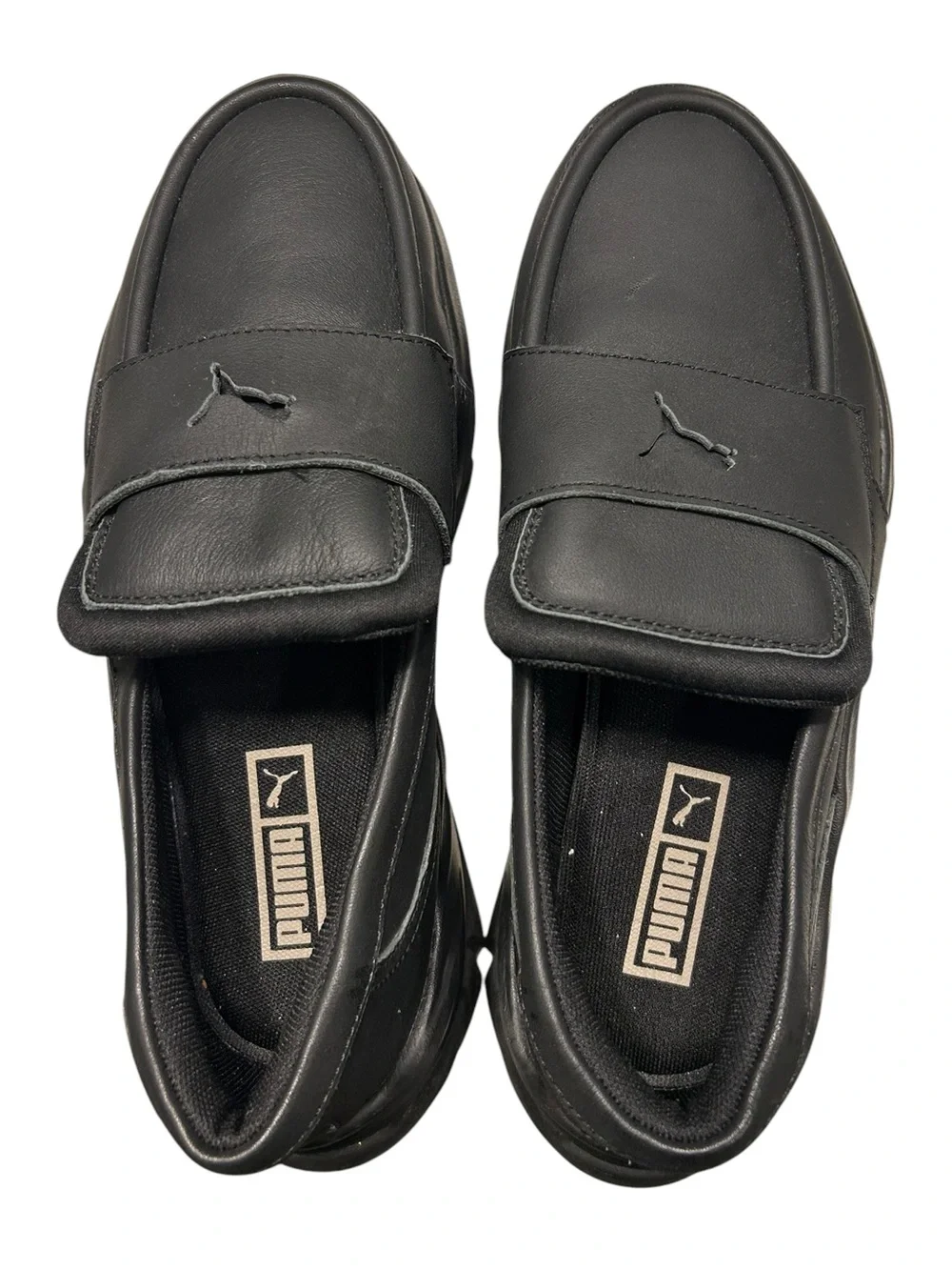 Puma Women's Soafyr Black Leather Loafers - Picture 10 of 14